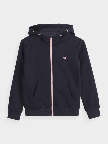 Bluza dziecięca z kapturem rozpinana 4F HJZ21-JBLD002B-30S