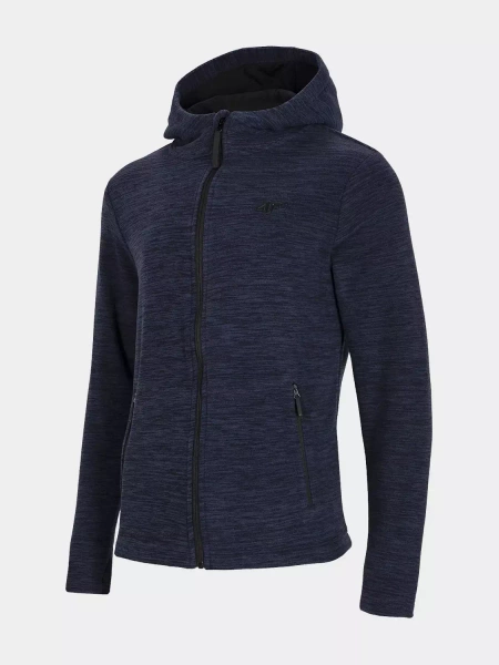 Bluza męska z kapturem rozpinana polarowa 4F H4Z22-PLM351-30M