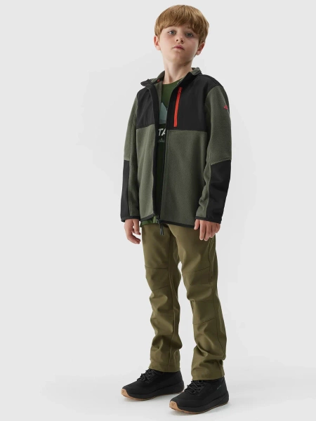 Bluza dziecięca rozpinana polarowa 4F 4FJAW23TFLEM106-41S