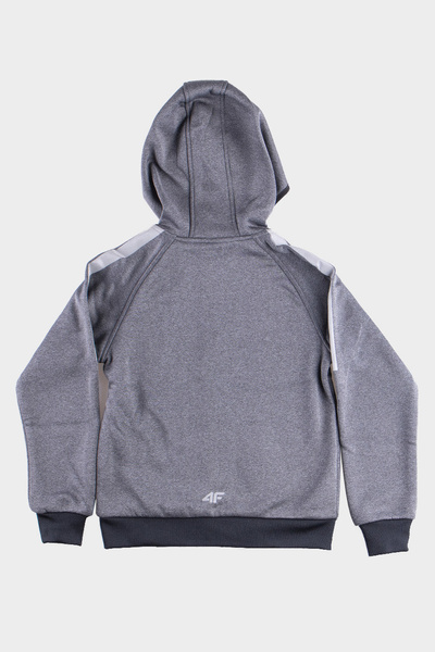 Bluza dziecięca z kapturem rozpinana polarowa 4F HJZ20-JPLM002A-22M