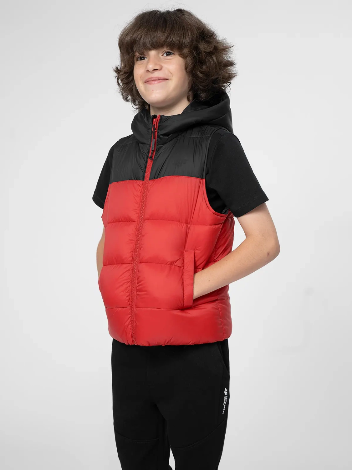 Kurtka dziecięca puchowa bezrękawnik 4F 4FJSS23TDJAM079-62S