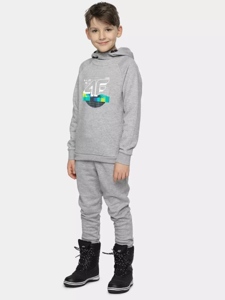 Bluza dziecięca z kapturem 4F 4FJAW22TSWSM498-27M