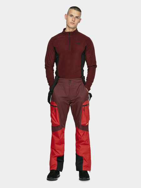 Bluza męska z kapturem rozpinana polarowa 4F H4Z21-BIMP034-60S