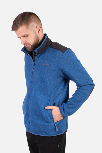 Bluza męska rozpinana polarowa BERGSON HELICON WP BLUE