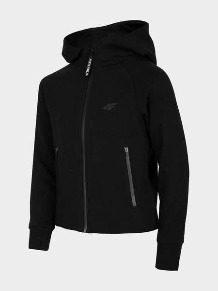 Bluza dziecięca z kapturem rozpinana 4F JUNIOR HJL22-JBLM005-20S
