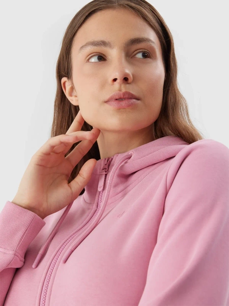Bluza damska z kapturem rozpinana 4F 4FAW23TSWSF0730-56S 