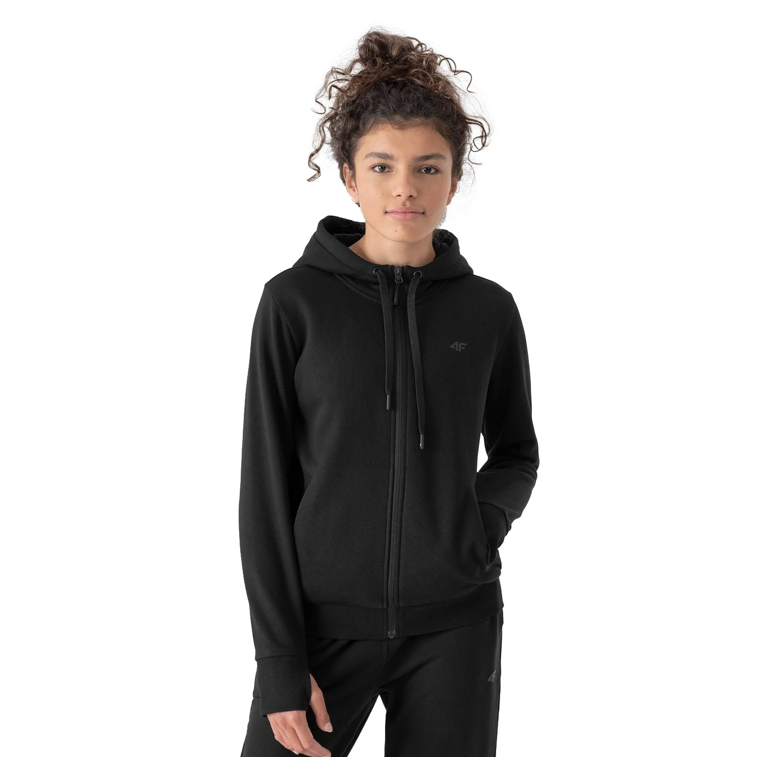 Bluza damska z kapturem rozpinana 4F NOSH4-BLD353-20S