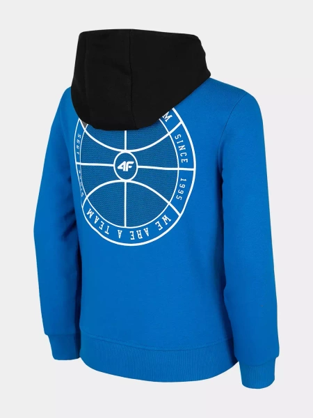 Bluza dziecięca z kapturem rozpinana 4F HJZ22-JBLM004-36S