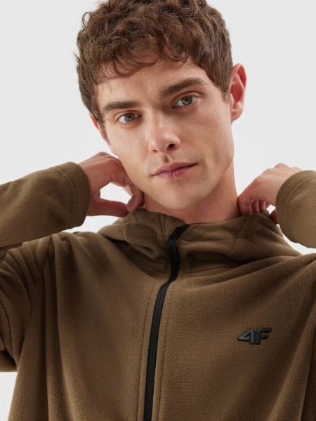 Bluza męska z kapturem rozpinana polarowa 4F 4FAW23TFLEM121-82S 