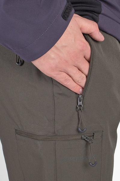 Spodnie męskie trekkingowe BERGSON HARRAN 4W ARMY GREEN
