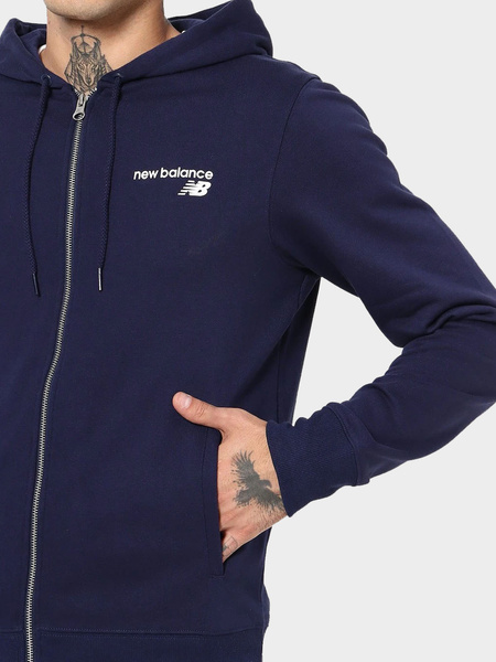 Bluza męska z kapturem rozpinana NEW BALANCE MJ03907-PGM