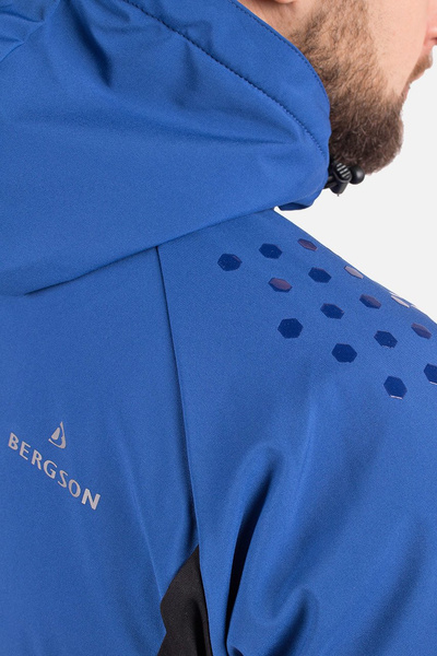 Kurtka męska softshell wiatroodporna BERGSON NORDIC SS BLUE