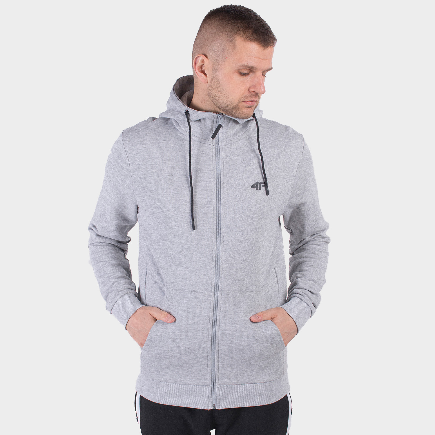 Bluza męska z kapturem rozpinana 4F NOSH4-BLM004-27M