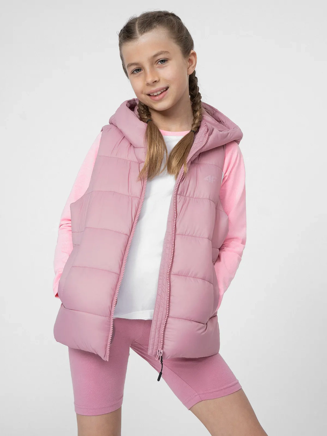 Kurtka dziecięca bezrękawnik 4F 4FJSS23TVJAF007-56S