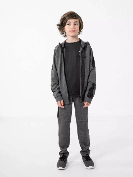 Bluza dziecięca z kapturem rozpinana 4F HJZ22-JBLMF001-23M