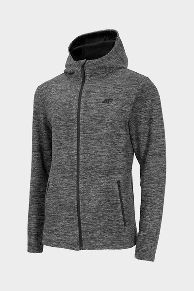 Bluza męska z kapturem rozpinana polarowa 4F NOSH4-PLM002-24M