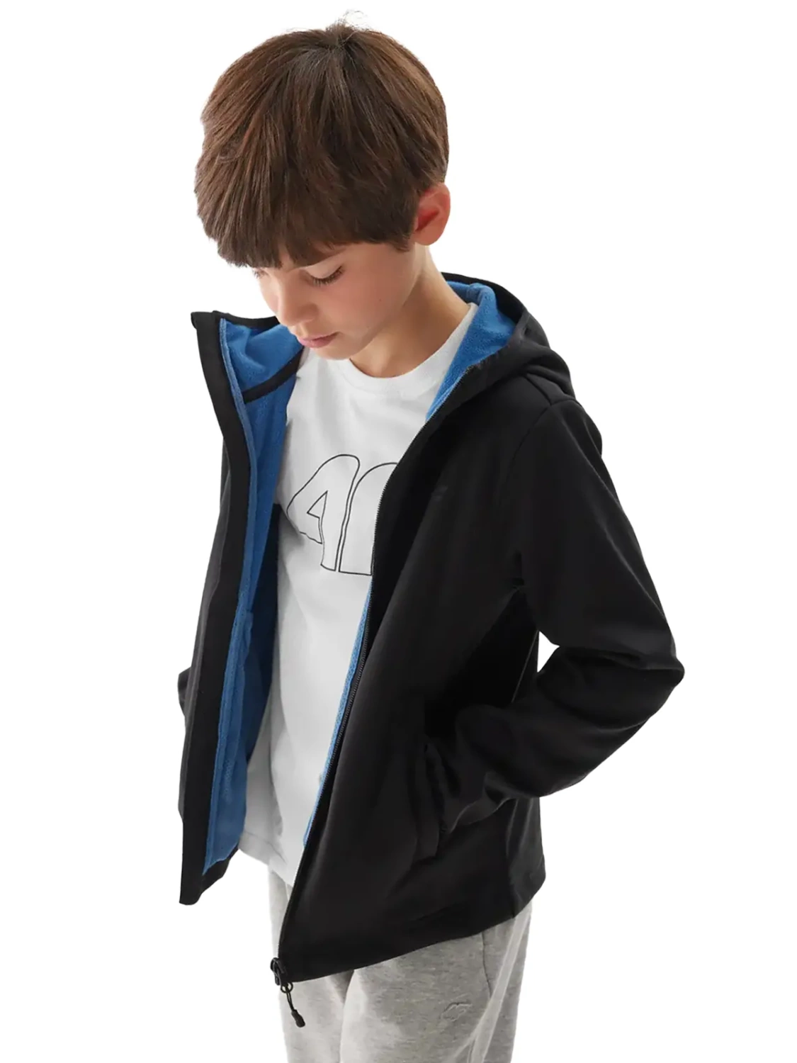 Kurtka dziecięca softshell 4F 4FJWAW24TSOFM269-33S
