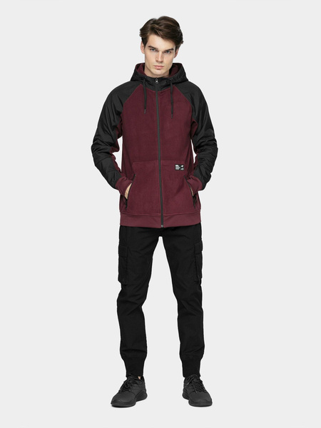 Bluza męska z kapturem rozpinana polarowa 4F H4Z21-BLM023-60S