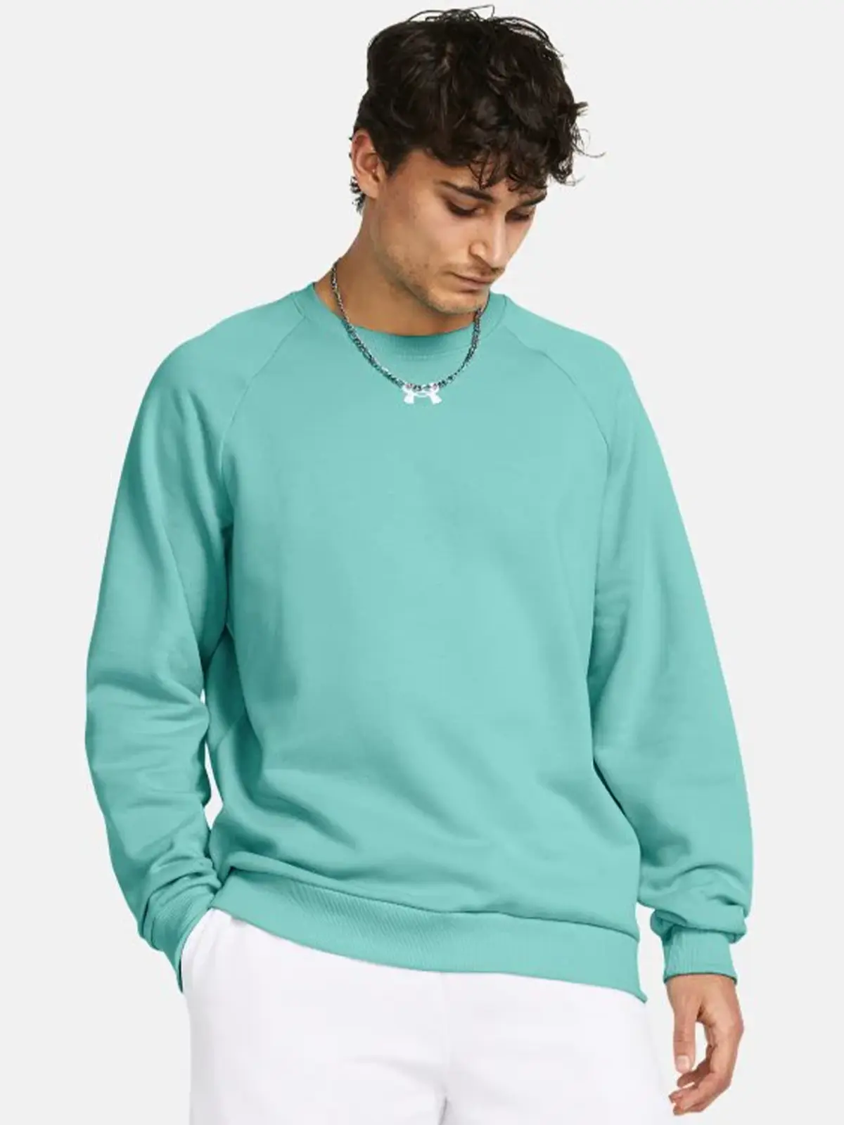 Bluza męska z kapturem Under Armour FLEECE CREW 1379755-482