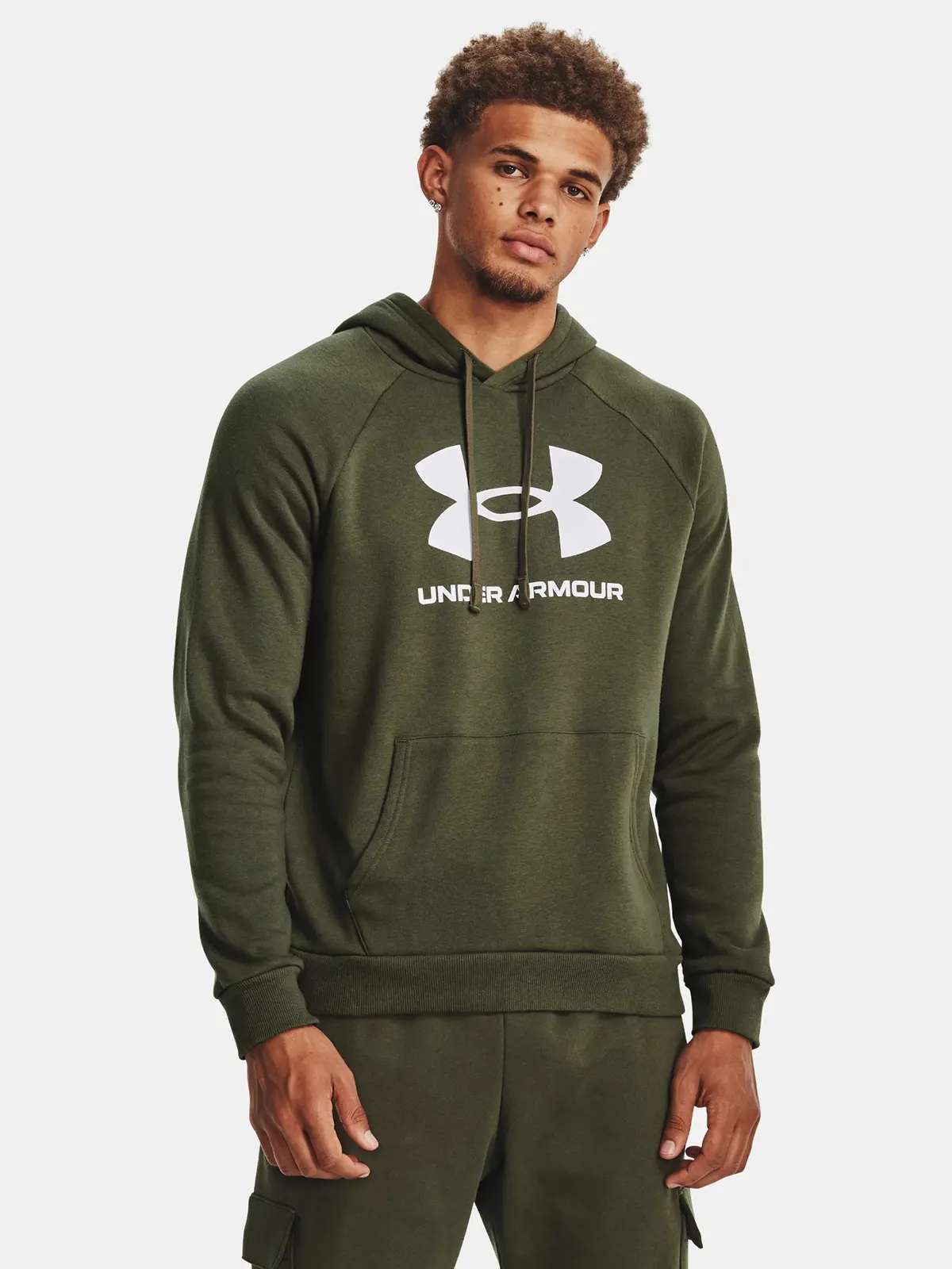 Bluza męska z kapturem Under Armour FLEECE LOGO HD 1379758-390