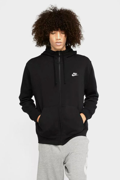 Bluza męska z kapturem rozpinana NIKE NSW CLUB HOODIE BV2645-010