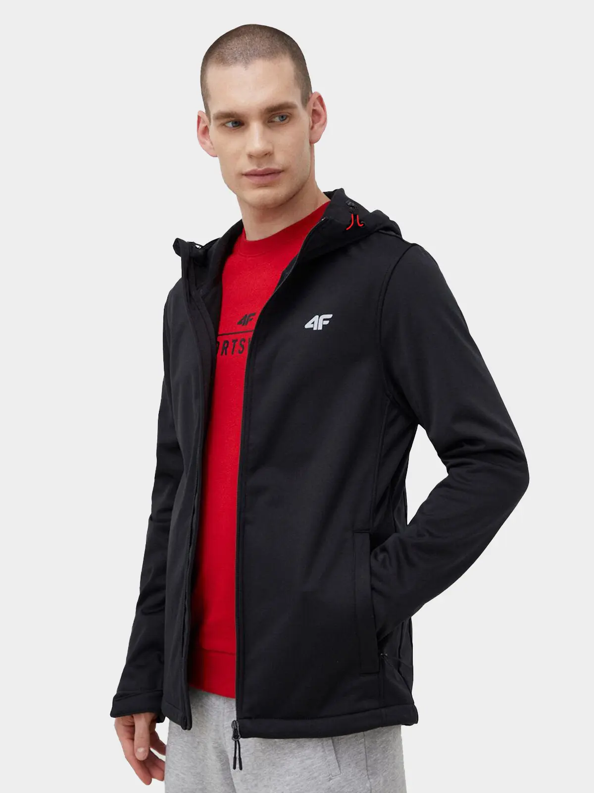 Kurtka męska softshell wiatroodporna 4F 4FWSS24TSOFM336-20S